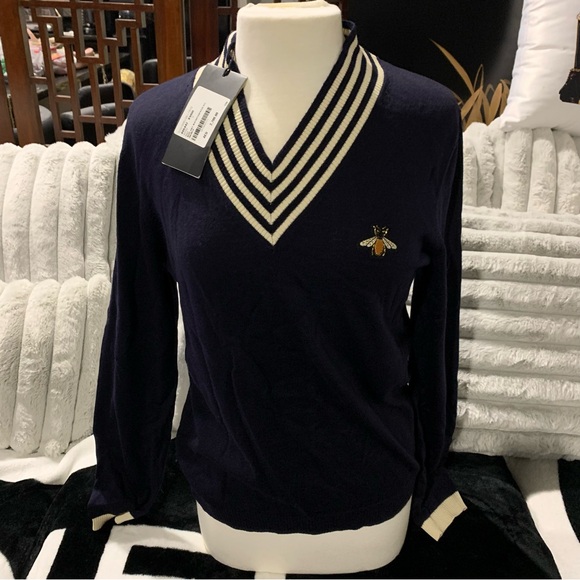 New with tag Gucci Bee wool pullover sweater